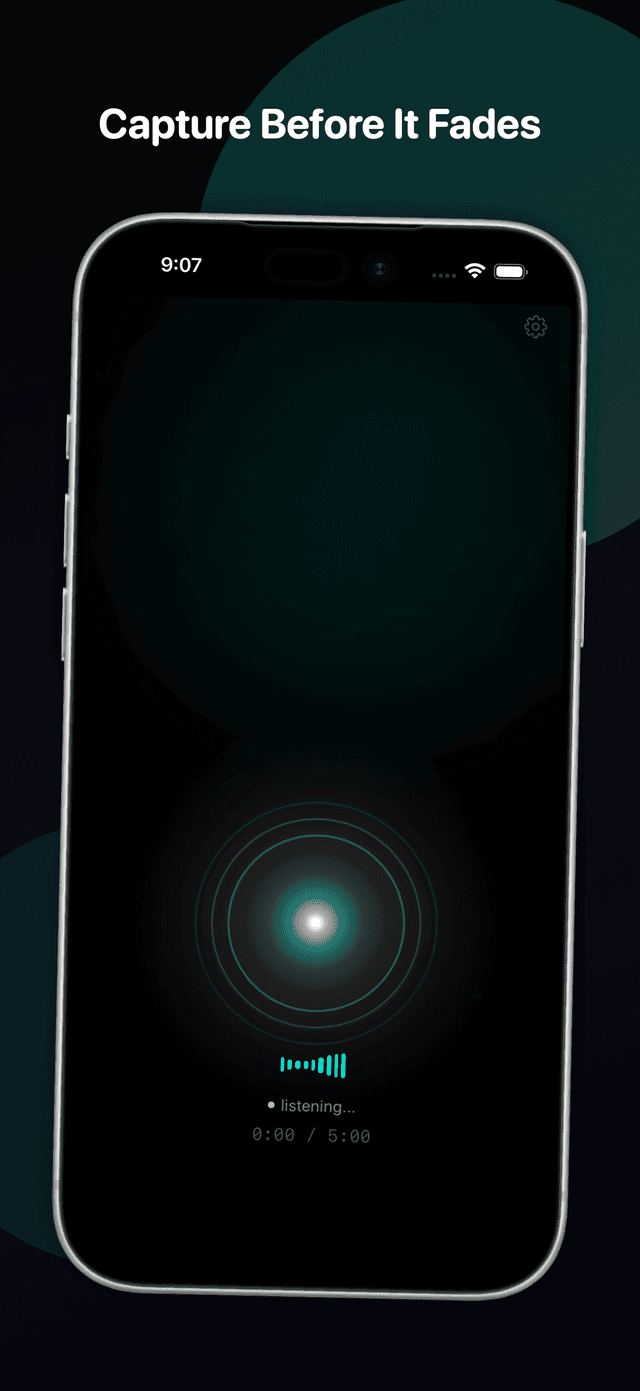 ThoughtTrack voice capture